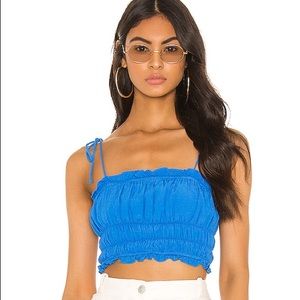 Super down blue Crop top